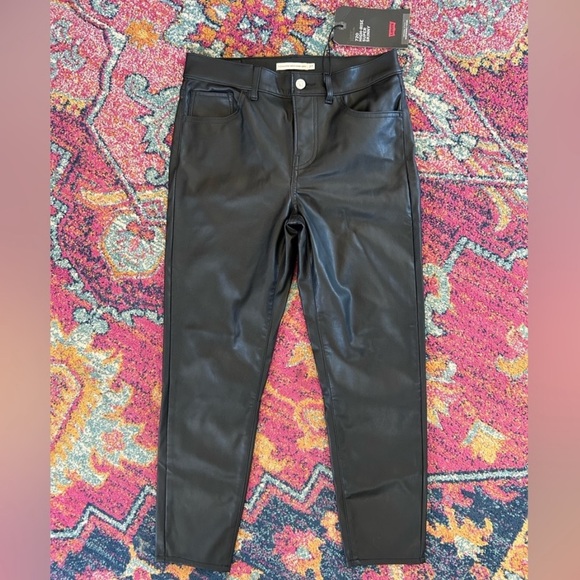levi's 720 high rise skinny vegan leather pant